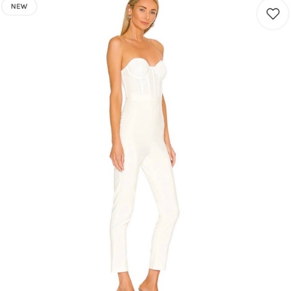 Nwt! Nbd X Revolve White Strapless Jumpsuit